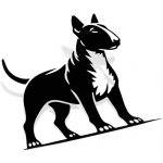 E-cut.cz Samolepka Anglický bulteriér - 12x12,7 cm – Zboží Živě