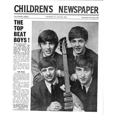 Umělecká fotografie The Beatles, front page of 'The Children's Newspaper', December 1963, English School,, (35 x 40 cm)