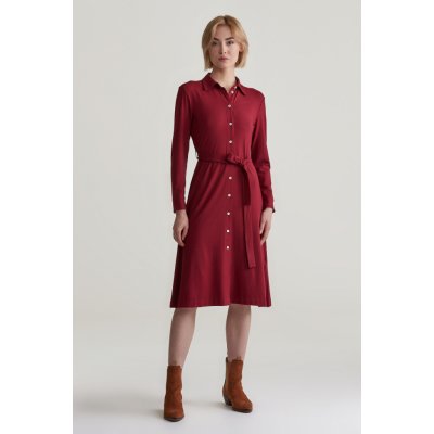 GANT SLIM JERSEY SHIRT DRESS PLUMPED RED – Hledejceny.cz