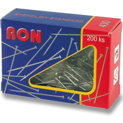 RON - špendlíky - poniklované, 200 ks – Sleviste.cz