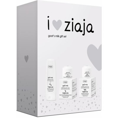 Ziaja Kozí mléko denní krém 50 ml + noční krém 50 ml + krém na ruce a nehty 80 ml dárková sada – Zboží Mobilmania