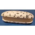 pouzdro na brýle hudební symboly bílé – Sleviste.cz