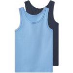 lupilu chlapecký nátělník s BIO bavlnou 2 kusy navy modrá / světle modrá – Zboží Dáma