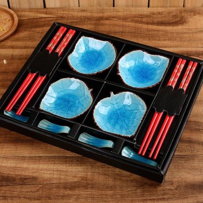 Cakesicq Sushi set blue leaf 12 ks – Sleviste.cz