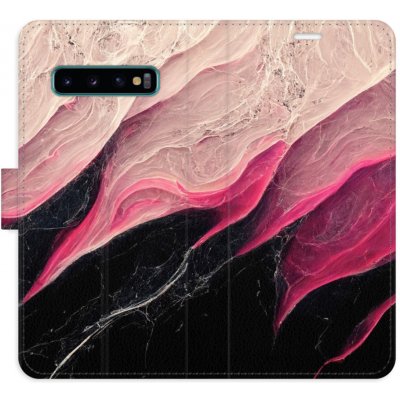 Pouzdro iSaprio Flip s kapsičkami na karty - BlackPink Marble Samsung Galaxy S10