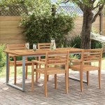 OMAXI 784315 Zahradní jídelní stůl Šedá 180 x 90 x 75 cm – Hledejceny.cz