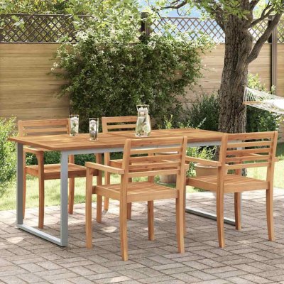OMAXI 784315 Zahradní jídelní stůl Šedá 180 x 90 x 75 cm – Hledejceny.cz