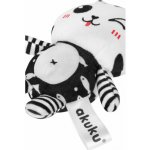 Akuku s chrastítkem kočička černobílá – Zboží Dáma