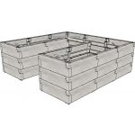 Juwel Vysoký záhon Timber Ergoline plast 125 x 185 x 40 cm 20479 – Sleviste.cz