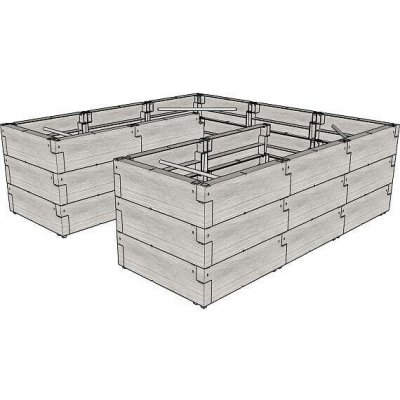 Juwel Vysoký záhon Timber Ergoline plast 125 x 185 x 40 cm 20479 – Sleviste.cz