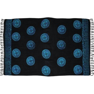 Sarong BOB Batik Mandala černo-tyrkysový – Zboží Mobilmania