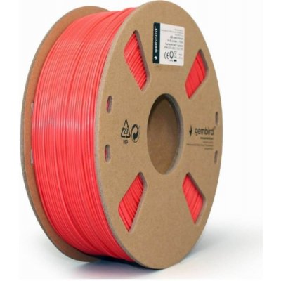Gembird filament, ABS, 1,75mm, 1kg, fluorescentní, červená – Zboží Živě