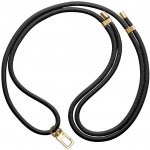 Luxusní šňůrka na mobil TopQ Royal Gold černá 6 mm 128841 – Zboží Živě