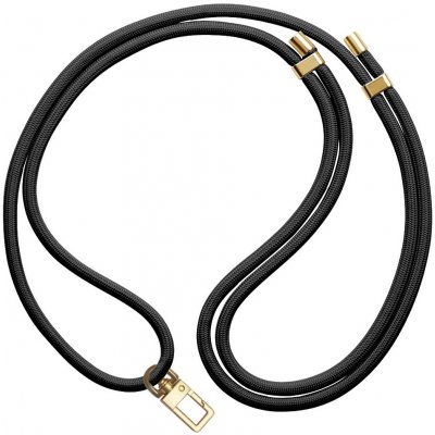 Luxusní šňůrka na mobil TopQ Royal Gold černá 6 mm 128841 – Zboží Živě