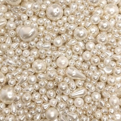 Směs voskovaných perliček bílá – Zboží Mobilmania