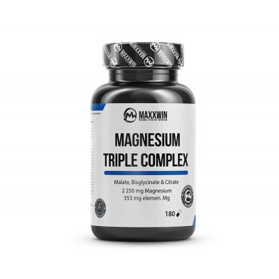 Maxxwin Magnesium Triple Complex kapsle pro efektivní doplnění hořčíku 180 kapslí – Hledejceny.cz