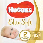 HUGGIES Elite Soft 2 4-6 kg 82 ks – Zboží Mobilmania