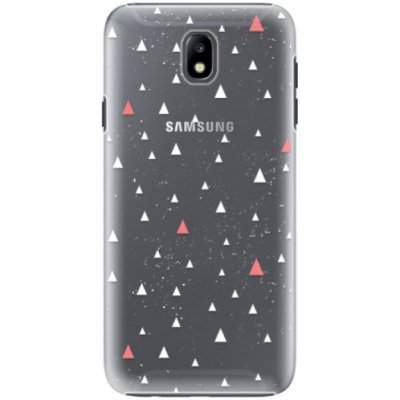 Pouzdro iSaprio Abstract Triangles 02 Samsung Galaxy J7 2017 bílé – Zboží Mobilmania