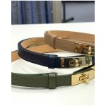 BS Krásný kožený pásek se zlatým zapínáním černá – Sleviste.cz