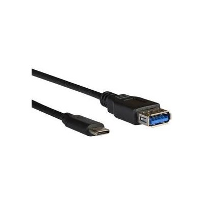 AQ xkci018 USB 3.0 / USB-C, prodlužovací, 1,8m, černý