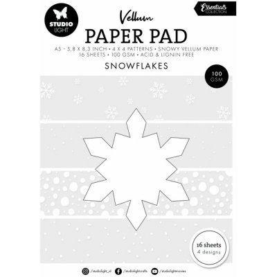 Pergamenové papíry Studio Light, A5, 16 l. - Vločky – Zboží Dáma
