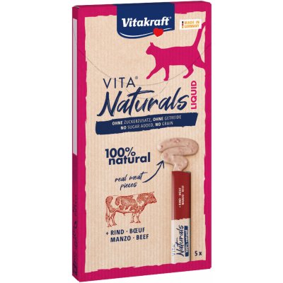 Vitakraft Vita Naturals Cat Liquid hovězí 5 x 15 g – Sleviste.cz