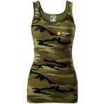 Štosuj s námi logo na prsu dámské Maskáčové tílko Zelený maskáč – Sleviste.cz