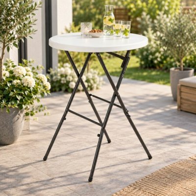 Garthen Nexos ARTIS skládací bistro stůl 80 cm, bílý – Hledejceny.cz