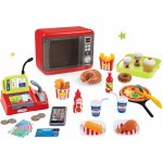 Smoby set mikrovlnka elektronická Tefal Elec Micro Wave a potraviny rychlého občerstvení Fast Food – Zboží Dáma