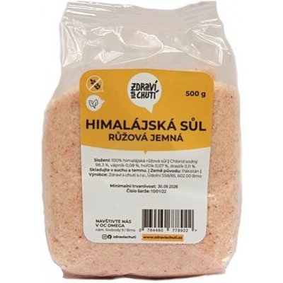 Zdraví s chutí sůl himalájská růžová jemná 500 g – Hledejceny.cz
