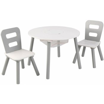 Kidkraft stůl s úložným prostorem + 2 židličky white