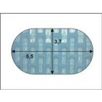 Flobal solární plachta ovál 5,5 x 3,7m 500 mic modrá – Zboží Dáma