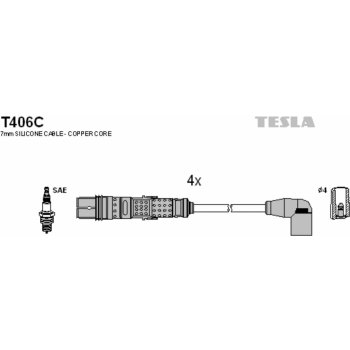 Sada kabelů pro zapalování TESLA T406C