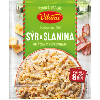 Vitana Sýr a slanina omáčka s těstovinami 163 g – Zboží Dáma
