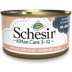 Schesir Cat Kitten kuře/aloe v želé 24 x 85 g