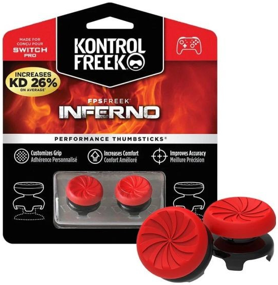 KontrolFreek Inferno (Orange) Nintendo Switch Pro Extended Controller Grip Caps