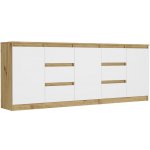 Framire Sada komod artisan mix bílá, 200 x 76 x 33 cm R-200-S6 – Hledejceny.cz