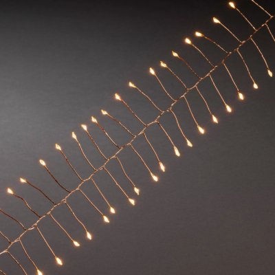 Mikro LED světelný řetěz 60 jantarových LED drát měděné barvy vnitřní – Hledejceny.cz