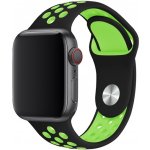 AW Sportovní řemínek na Apple Watch - Černo-zelený Šířka uchycení řemínku: 38/40/41mm, Délka řemínku: Pánský - L/XL (15 - 21cm) Černo-zelený IR-AWSPRT12 – Zboží Mobilmania