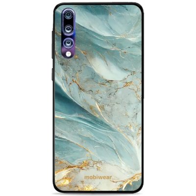 Pouzdro Mobiwear Glossy Huawei P20 Pro - G022G Zelenkavý a zlatavý mramor