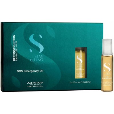 Alfaparf Milano Rekonstrukční olej na poškozené vlasy Semi Di Lino Reconstruction (SOS Emergency Oil) 6 x 13 ml – Hledejceny.cz