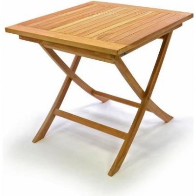 Divero 32593 Dřevěný zahradní stůl, týkové dřevo, 80 x 80 cm – Hledejceny.cz