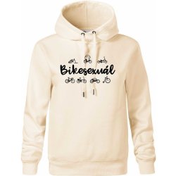 Bikesexuál Oversized mikina dámská Moon kratší + širší Mandlová