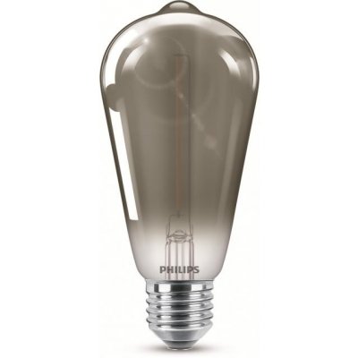 Philips LED žárovka Vintage Classic E27 ST64 2,3W-15W smoky 2700K nestmívatelná – Zboží Mobilmania