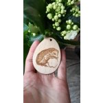 Velikonoční Vajíčko dřevěné Ježeček graírovaný 6 x 5 cm – Hledejceny.cz