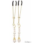 Taboom Svorky na bradavky s ozdobnými perlami, zlaté – Zboží Dáma