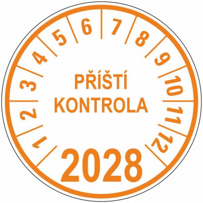 Příští kontrola - 2028 TEXT samolepící vinylová fólie 25 mm aršík 30 kusů – Zboží Dáma