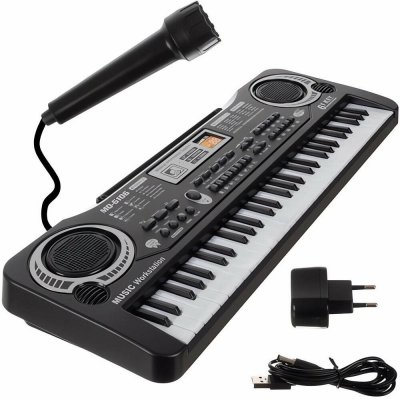Kruzzel Elektronické klávesy s mikrofonem – 61 kláves – Sleviste.cz