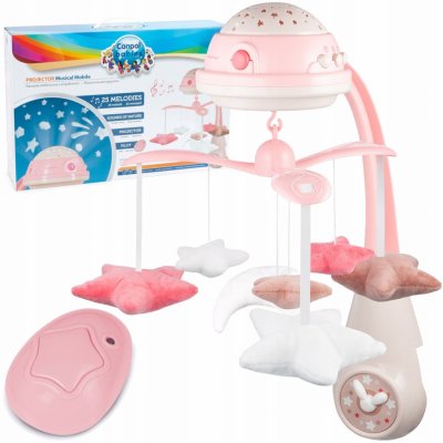 Canpol Babies Kolotoč plyšový s projektorem růžová – Zboží Dáma