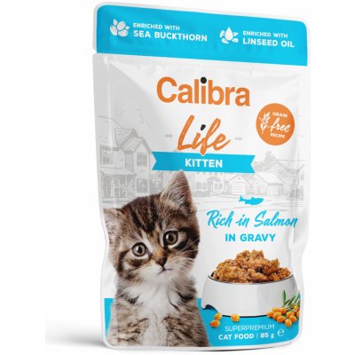 Calibra Life Kitten Salmon in gravy 85 g – Zbozi.Blesk.cz